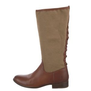 Copy FRYE Melissa 6 Canvas Leather Boot